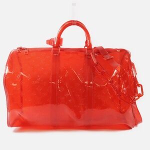 Louis Vuitton x Virgil Abloh Limited Edition Red Monogram PVC Keepall Bandouliér